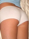 Teenage Cali shows off her tight perfect ass in white booty shorts