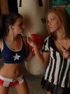 Karen teaches Kate how to box!