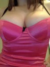 Teens huge tits are ready to pop out of her pink corset