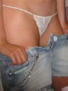 Chanel strips out of her tiny jean shorts showing off her cute white gstring