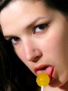 Ravon loves to tease with her oral skills on a lollipop